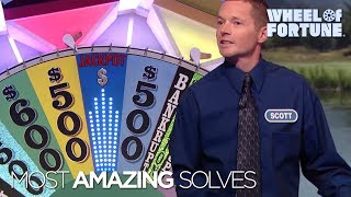 Top Five Most Amazing Solves  Wheel of Fortune [upl. by Aikemat904]