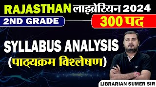 RPSC Librarian IInd Grade Vacancy 2024 🔴Complete Syllabus Analysis [upl. by Dustman502]