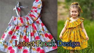 Baby Frock Cutting and StitchingOne StrapOne Shoulder Baby Frock Cutting and Stitching for 1 year [upl. by Enelia]