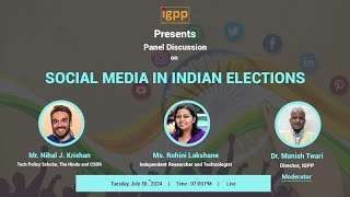 Live Now  IGPP’s Panel Discussion on ‘Social Media in Indian Election [upl. by Arol]