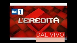 Leredità  Rai 1  Live  Streaming  DIRETTA TV  domanda Maurizio Paschetta [upl. by Neeloc830]