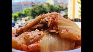 Kolay Kimchi Tarifi  배추 김치  韩国泡菜  Kimchi Recipe [upl. by Nauj]