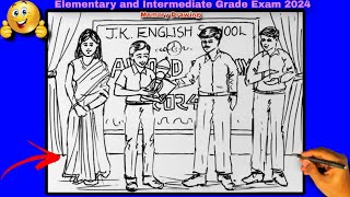 Award Ceremony Memory Drawing  Elementary and Intermediate Grade Exam Drawing  स्मरणचित्र २०२४ [upl. by Oria]