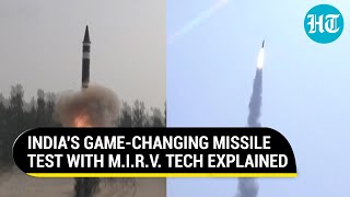 Now Indias 1 Nuclear Missile Can Hit Multiple Targets At Same Time Agni5 MIRV Test  Divyastra [upl. by Dnyletak]