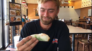 First Time Eating Vietnamese Spring Roll REACTION Zachs First Try Episode 1 [upl. by Nalyac]