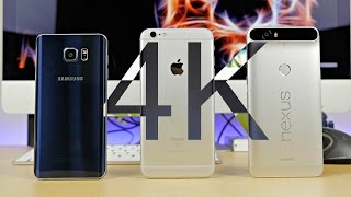 iPhone 6s Plus vs Nexus 6P vs Galaxy Note 5  4K Cinematic Video Comparison [upl. by Olecram817]