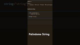 Python palindrome String [upl. by Eileen493]