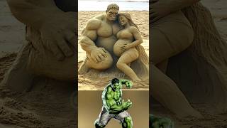 Superhero with pregnant wife but sand statue 💥 All dc amp marvel characters avengers marvel shorts [upl. by Niawat348]