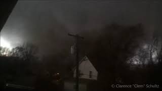 MAN FILMS MONSTER TORNADO HITTING HIS HOUSE Fairdale IL Tornado [upl. by Bergess]