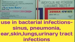 Amoxicillin and potassium clavulanate acid tablet 625mgacuclve IVand uses [upl. by Ahsiele]