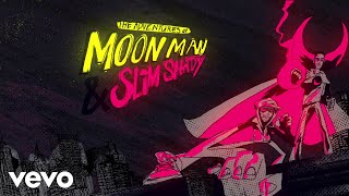 Kid Cudi Eminem  The Adventures Of Moon Man amp Slim Shady Lyric Video [upl. by Hakaber]