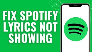 How to Fix Spotify Lyrics not showing [upl. by Toolis]