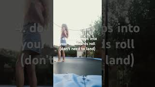 How to do a backland flip on the trampolinetrampolinetrickstutorialshorts [upl. by Oliviero404]