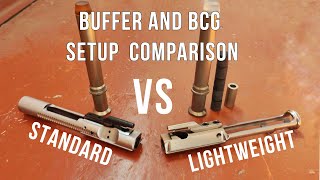 AR15 Buffer and BCG weight setup comparison [upl. by Annairb56]