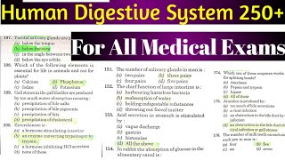 Human Digestive System  For all medical exams  50 MCQ questions amp answer human digestive system [upl. by Yemrej472]