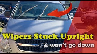 How to Fix Windshield Wipers that are Stuck Upright amp Wont Go Down Fix the Wipers that Stop amp Go [upl. by Anytsirhc977]