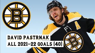 David Pastrnak 88 All 40 Goals of the 202122 NHL Season [upl. by Storer51]