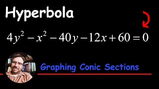 Graph a Hyperbola given General Form  Algebra IA 080402 [upl. by Mahgirb]