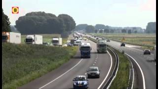 Ongeluk met paardentrailer op A59 [upl. by Fillbert]