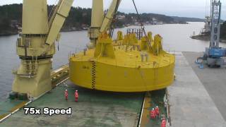 Jumbo Shipping Discharge of 4 Spud Cans in the waters of Arendal Norway [upl. by Filomena910]