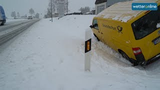 WetterReporter Starker Schneefall im Süden [upl. by Sebbie]