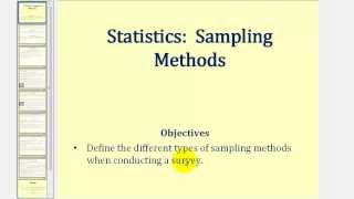 Statistics Sampling Methods [upl. by Kaplan]