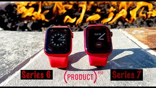 HandsOn Product Red Apple Watch Series 7 vs Product Red S6  Best Watch Bands to Pair Up ⌚️ [upl. by Eidda]