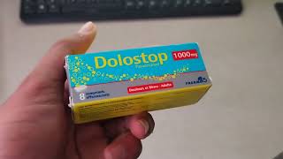 دواء دولوسطوب  dolostop 1000 mgصداع وجع الأسنان  ألم الحيض  العظام والمفاصل والعضلات الأنفلونزا [upl. by Mimi]