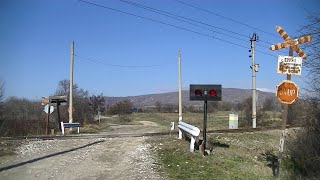 Spoorwegovergang Ivan Vazovo Иван Вазово BG  Railroad crossing  Железопътен прелез [upl. by Ideih]