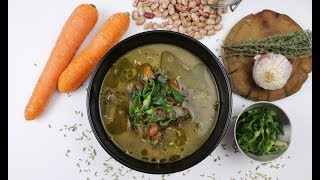 HOW TO MAKE BORLOTTI BEAN SOUP WITH CHARD  Easy amp Healthy Winter Recipe [upl. by Garrison864]