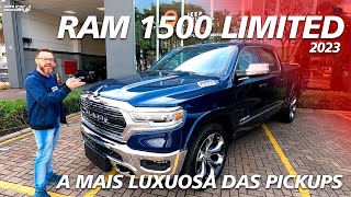 NOVA RAM 1500 LIMITED 2023  Luxo e Desempenho Em Uma Pickup [upl. by Naitsihc]