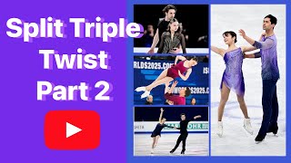 Pairs Skating ONLY Split Twist ISU 2024 Worlds Part 2 [upl. by Edijabab]