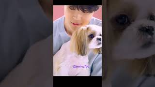 Jimin with Dog love movement jimin786 jimin suga jin jk rm jhope thv viral shorts [upl. by Now]