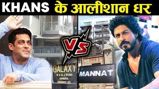 Salman Khan And Shahrukh Khan LAVISH House  Galaxy Vs Mannat  FULL JOURNEY VIDEO [upl. by Irem185]