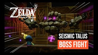 How to Beat Seismic Talus  Zelda Echoes of Wisdom First Boss Fight [upl. by Rafaellle]