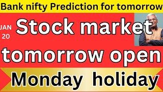 bank nifty prediction for tomorrow  stock market prediction for tomorrow [upl. by Amadeo]