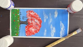 Poster Colour Beutiful Tree painting 🎨shorts ytshorts painting art artzone s21 [upl. by Ultun24]