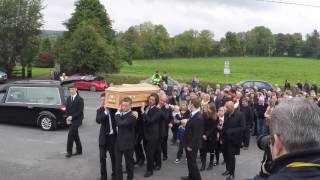 Jim Carrey Is A Pallbearer At Cathriona Whites Funeral In Cappawhite [upl. by Neryt]