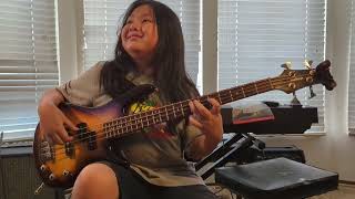 Ambrosia quotYoure the only womanquot Bass cover by 11 yo [upl. by Yrram]