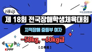 제18회 전국장애학생체육대회 여자 중등부 50kg 60kg 스쿼트 2 [upl. by Saxet967]