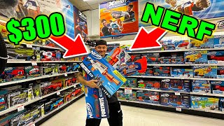 EPIC 300 NERF GUN Shopping Spree at TOYS R US [upl. by Ailedo259]