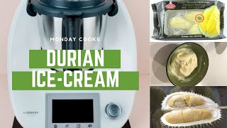 Making Durian Icecream with Thermomix Monday Cooks durian thermomix cooking [upl. by Gombach]