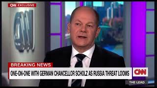 CNN Interview Part 2 with Olaf Scholz on Schröders lobbying and Beijing Winter Olympics Simon Vaut [upl. by Heng]