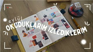 Eylül okuduklarım izlediklerim journal sayfası kurulumu 🎬📚  Hobonichi Cousin [upl. by Rexanne]