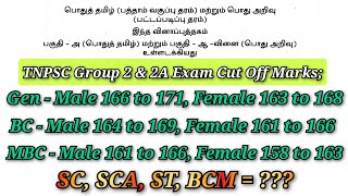 TNPSC Group 2 amp 2A Examination Original Cut Off Marks Release 2024 [upl. by Anehsat]