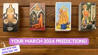 Your March 2024 Predictions ✨🗓 👉 🔮✨  Pick a Card  Pick with Zodiacs [upl. by Gilboa32]