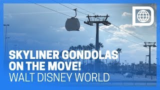 Disney Skyliner Testing with Actual Guest Gondolas [upl. by Oal270]