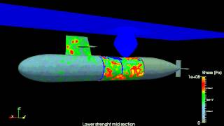 Dytran  Submarine Undex with Failed Structure1 Training Workshop [upl. by Cazzie427]