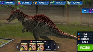 New Irritator gen 2 max level 40Jurrasic world the game [upl. by Ysak]