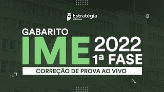 Gabarito IME 2022  1ª fase correção de prova ao vivo [upl. by Akisej]